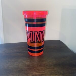 Victoria’s Secret Pink Hot Pink Clear Tumbler Cup